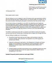 Letter to patients from the Director of the NHS Incident Management team